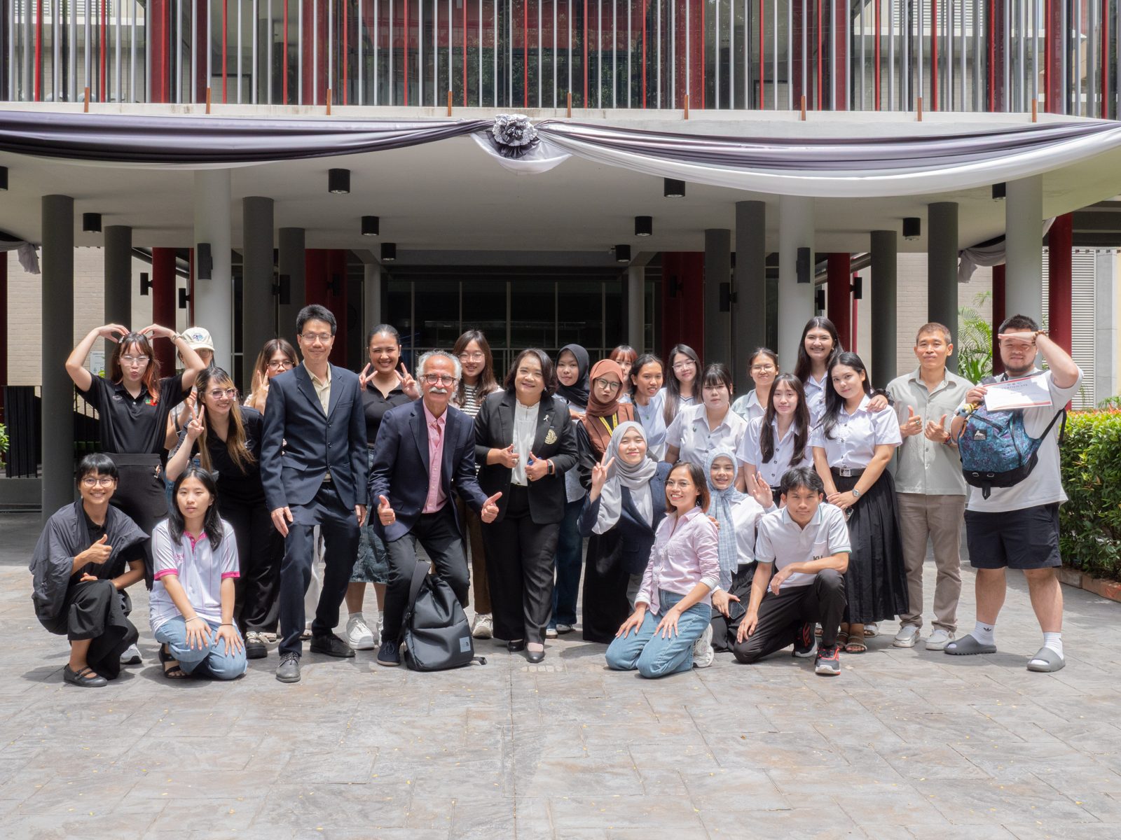 Closing day outside the Faculty of Social Sciences at Kasetsart University.