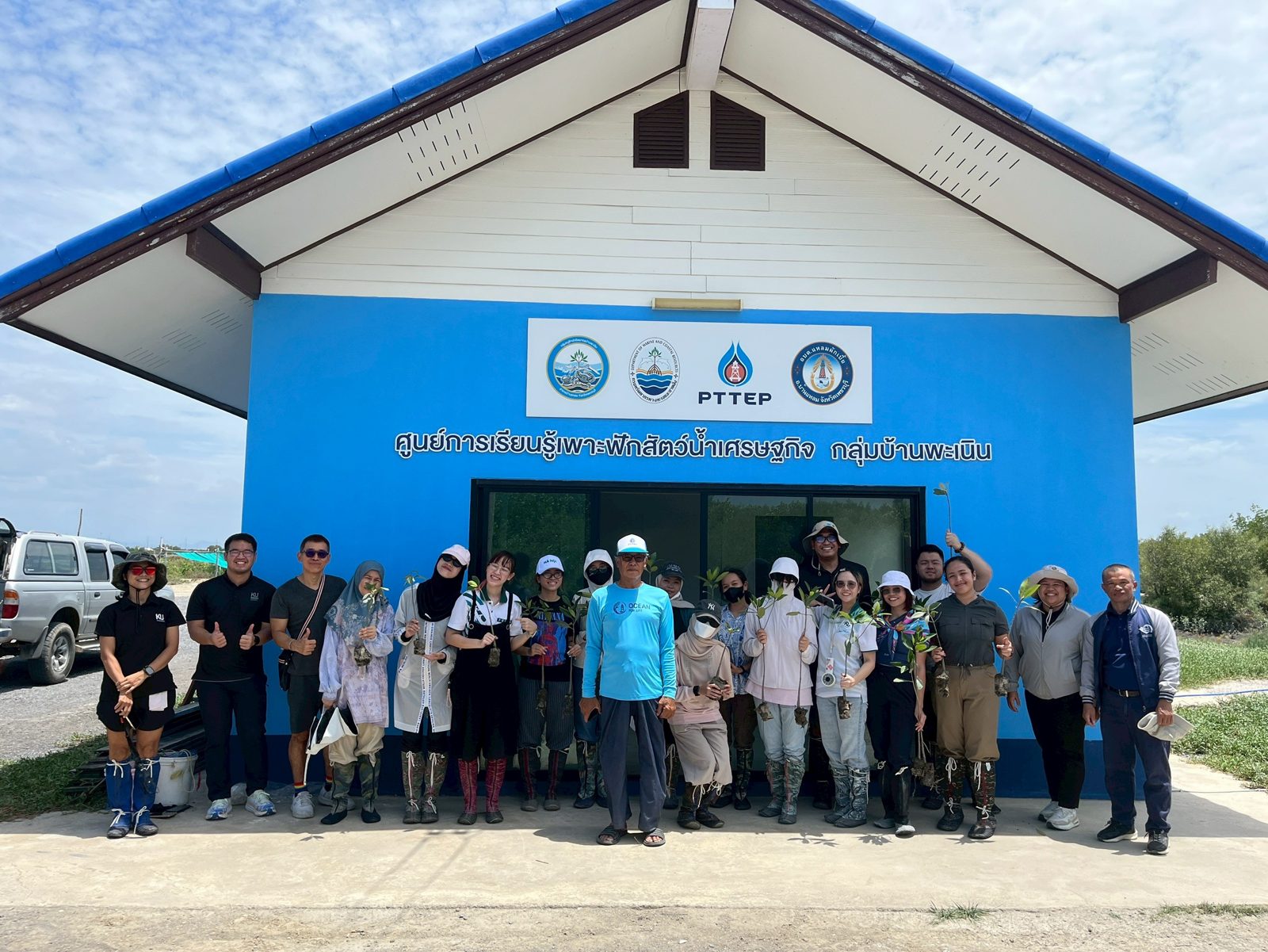 Mangrove planting at the LERD Project in Petchaburi.